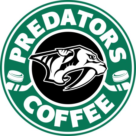 Nashville Predators Starbucks Coffee Logo vinyl decal